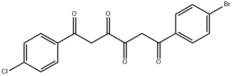 1-(4-Bromophenyl)-6-(4-chlorophenyl)-1,3,4,6-hexanetetrone Struktur