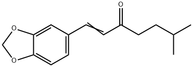 6-Methyl-1-(3,4-methylenedioxyphenyl)-1-hepten-3-one Struktur