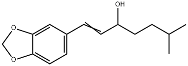 6-Methyl-1-(3,4-methylenedioxyphenyl)-1-hepten-3-ol Struktur