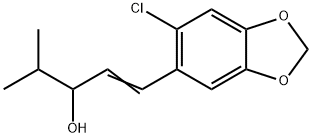 1-[2-Chloro-4,5-(methylenedioxy)phenyl]-4-methyl-1-penten-3-ol Struktur