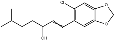 1-(2-Chloro-4,5-methylenedioxyphenyl)-6-methyl-1-hepten-3-ol Struktur