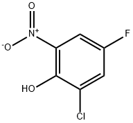 2-chloro-4-fluoro-6-nitrophenol Struktur