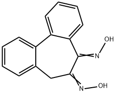 5H-Dibenzo[a,c]cycloheptene-5,6(7H)-dione dioxime Struktur