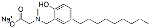 Glycine, N-((2-hydroxy-5-nonylphenyl)methyl)-N-methyl-, monosodium sal t Struktur