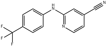 2-(4-(trifluoroMethyl)phenylaMino)isonicotinonitrile Struktur