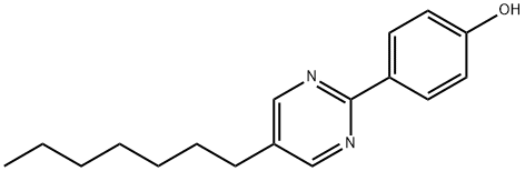 2-(4Hydroxyphenyl)-5-n-heptylpyrimidine Struktur