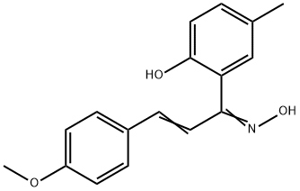 1-(2-Hydroxy-5-methylphenyl)-3-(4-methoxyphenyl)-2-propen-1-one oxime Struktur