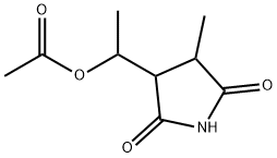 3-[1-(Acetyloxy)ethyl]-4-methyl-2,5-pyrrolidinedione Struktur