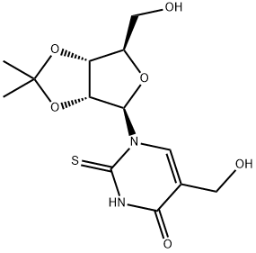 5-HydroxyMethyl-2',3'-O-isopropylidene-2-thiouridine Struktur