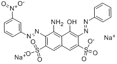 Dinatrium-4-amino-5-hydroxy-3-[(3-nitrophenyl)azo]-6-(phenylazo)naphthalin-2,7-disulfonat