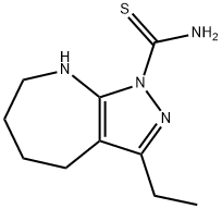 Pyrazolo[3,4-b]azepine-1(4H)-carbothioamide, 3-ethyl-5,6,7,8-tetrahydro- (9CI) Struktur