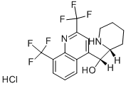 (2,8-BIS-TRIFLUOROMETHYL-QUINOLIN-4-YL)-PIPERIDIN-2-YL-METHANOL HYDROCHLORIDE(R*,R*) Struktur