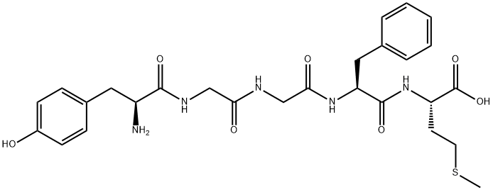 H-TYR-GLY-GLY-PHE-MET-OH Structure