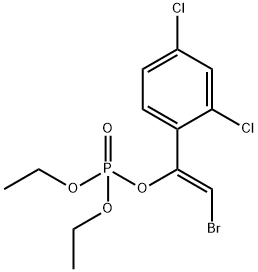 Phosphoric acid diethyl(Z)-2-bromo-1-(2,4-dichlorophenyl)vinyl ester Struktur