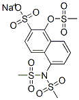 5-[N,N-Bis(methylsulfonyl)amino]-1-methylsulfonyloxy-2-naphthalenesulfonic acid sodium salt Struktur