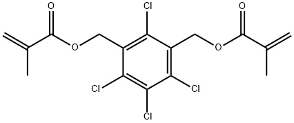 (tetrachloro-1,3-phenylene)bis(methylene) bismethacrylate Struktur