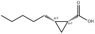 cis-2-pentylcyclopropanecarboxylic acid Struktur