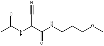 2-ACETYLAMINO-2-CYANO-N-(3-METHOXY-PROPYL)-ACETAMIDE Struktur