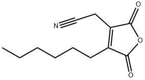 3-Furanacetonitrile, 4-hexyl-2,5-dihydro-2,5-dioxo- (9CI) Struktur