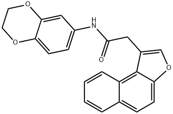 Naphtho[2,1-b]furan-1-acetamide, N-(2,3-dihydro-1,4-benzodioxin-6-yl)- (9CI) Struktur