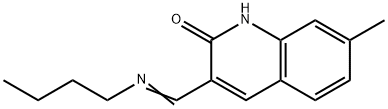 2(1H)-Quinolinone,3-[(butylimino)methyl]-7-methyl-(9CI) Struktur