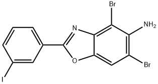 4,6-DIBROMO-2-(3-IODOPHENYL)-1,3-BENZOXAZOL-5-AMINE Struktur