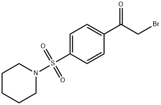 2-BROMO-1-[4-(PIPERIDIN-1-YLSULFONYL)PHENYL]ETHANONE Struktur