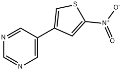 5-(5-nitro-thiophen-3-yl)-pyriMidine Struktur