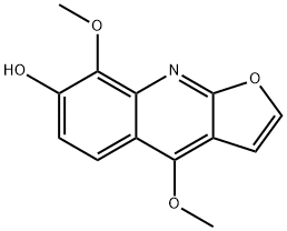 4,8-Dimethoxyfuro[2,3-b]quinolin-7-ol Struktur