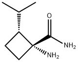 Cyclobutanecarboxamide, 1-amino-2-(1-methylethyl)-, (1R,2R)- (9CI) Struktur