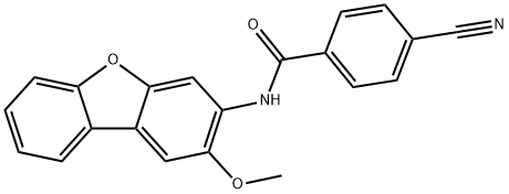 Benzamide, 4-cyano-N-(2-methoxy-3-dibenzofuranyl)- (9CI) Struktur