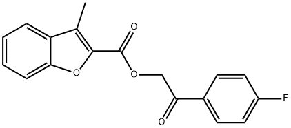 2-Benzofurancarboxylicacid,3-methyl-,2-(4-fluorophenyl)-2-oxoethylester(9CI) Struktur