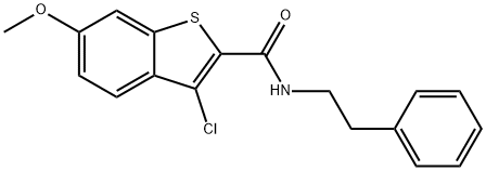 Benzo[b]thiophene-2-carboxamide, 3-chloro-6-methoxy-N-(2-phenylethyl)- (9CI) Struktur