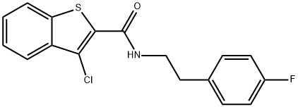 Benzo[b]thiophene-2-carboxamide, 3-chloro-N-[2-(4-fluorophenyl)ethyl]- (9CI) Struktur