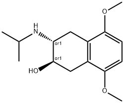 2-isopropylamino-3-hydroxy-5,8-dimethoxy-1,2,3,4-tetrahydronaphthalene Struktur