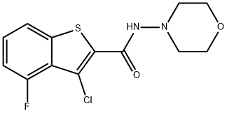 Benzo[b]thiophene-2-carboxamide, 3-chloro-4-fluoro-N-4-morpholinyl- (9CI) Struktur