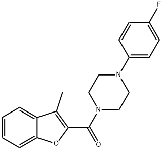 Piperazine, 1-(4-fluorophenyl)-4-[(3-methyl-2-benzofuranyl)carbonyl]- (9CI) Struktur