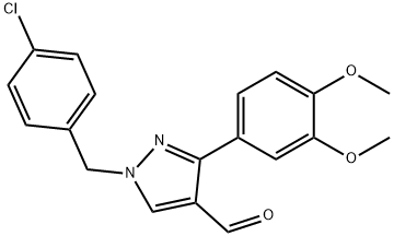 1-(4-CHLOROBENZYL)-3-(3,4-DIMETHOXYPHENYL)-1H-PYRAZOLE-4-CARBALDEHYDE Struktur