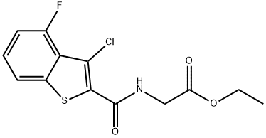 Glycine, N-[(3-chloro-4-fluorobenzo[b]thien-2-yl)carbonyl]-, ethyl ester (9CI) Struktur