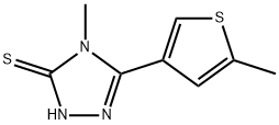 4-METHYL-5-(5-METHYLTHIEN-3-YL)-4H-1,2,4-TRIAZOLE-3-THIOL Struktur