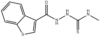 Benzo[b]thiophene-3-carboxylic acid, 2-[(methylamino)thioxomethyl]hydrazide (9CI) Struktur