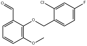 2-[(2-CHLORO-4-FLUOROBENZYL)OXY]-3-METHOXYBENZALDEHYDE Struktur