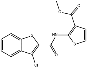 3-Thiophenecarboxylicacid,2-[[(3-chlorobenzo[b]thien-2-yl)carbonyl]amino]-,methylester(9CI) Struktur