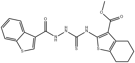 Benzo[b]thiophene-3-carboxylic acid, 2-[[[4,5,6,7-tetrahydro-3-(methoxycarbonyl)benzo[b]thien-2-yl]amino]thioxomethyl]hydrazide (9CI) Struktur