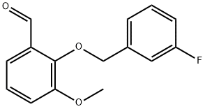 2-(3-FLUORO-BENZYLOXY)-3-METHOXY-BENZALDEHYDE Struktur