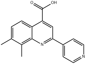 7,8-DIMETHYL-2-PYRIDIN-4-YLQUINOLINE-4-CARBOXYLICACID Struktur