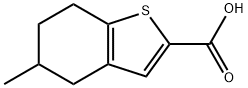 5-METHYL-4,5,6,7-TETRAHYDRO-1-BENZOTHIOPHENE-2-CARBOXYLIC ACID Struktur