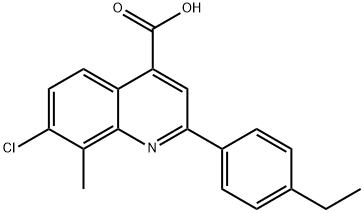 7-CHLORO-2-(4-ETHYLPHENYL)-8-METHYLQUINOLINE-4-CARBOXYLIC ACID Struktur