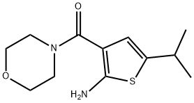 5-isopropyl-3-(morpholin-4-ylcarbonyl)thiophen-2-amine(SALTDATA: FREE) Struktur