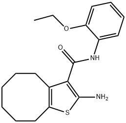 2-AMINO-N-(2-ETHOXYPHENYL)-4,5,6,7,8,9-HEXAHYDROCYCLOOCTA[B]THIOPHENE-3-CARBOXAMIDE Struktur